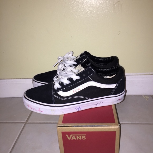 Vans old skool writing Clearance